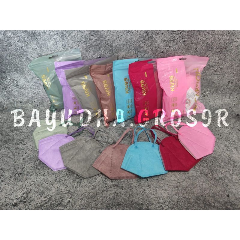 KN95 CAREION WARNA 10 PC - MASKER KN95 CAREION 5PLY TALI SENADA