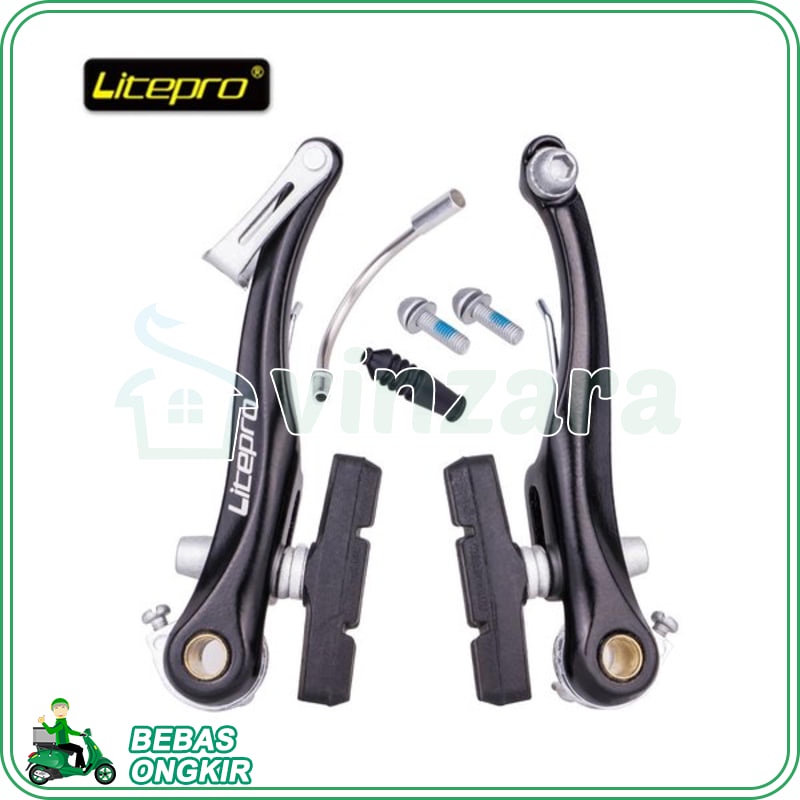 REM v brake LITEPRO vbrake bisa long dan short arm sepeda mtb xc rb roadbike balap lipat seli