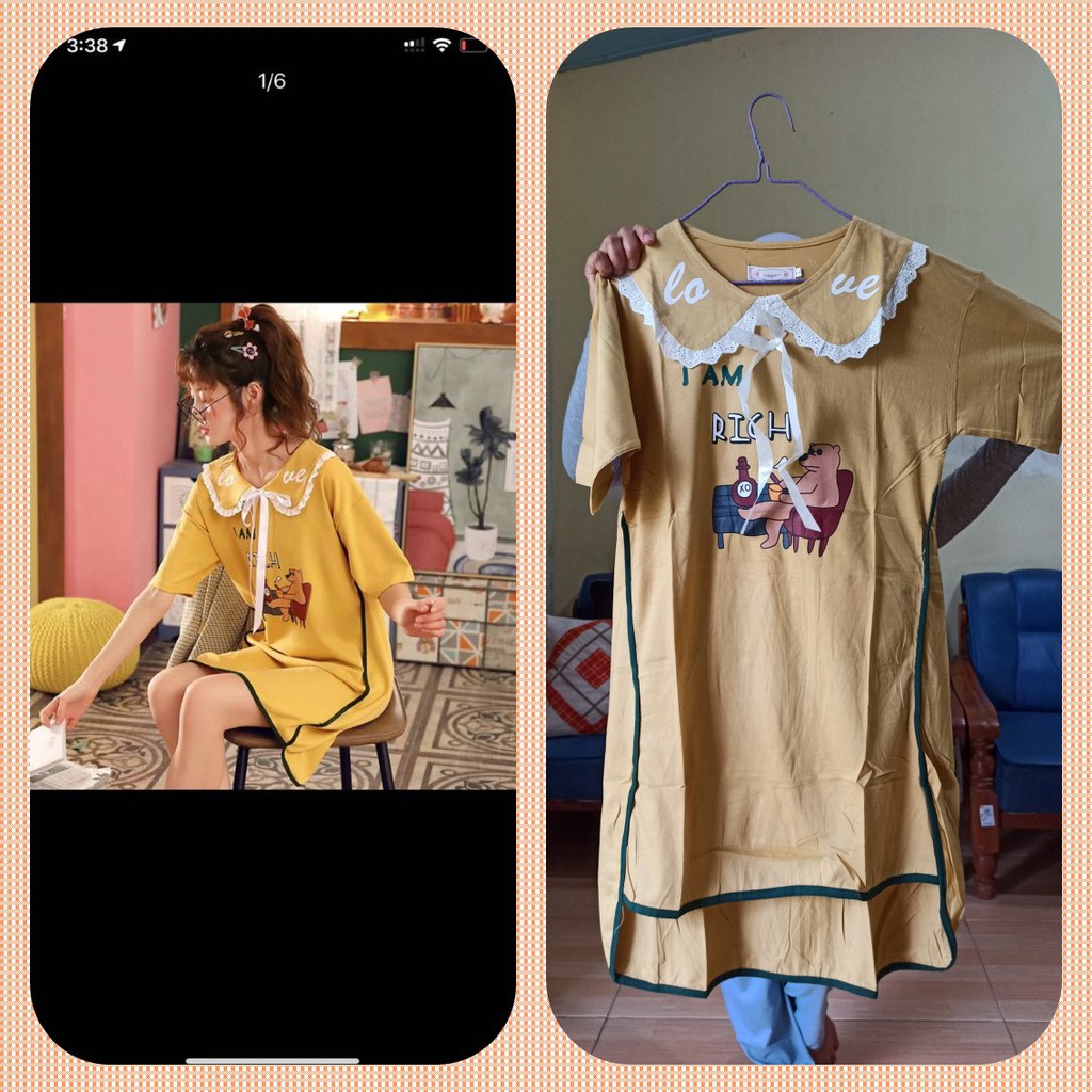 Grosir Daster Wanita Import Korea Lengan Pendek Bahan Kaos Yang Bagus Cantik dan Elegan Murah Meriah