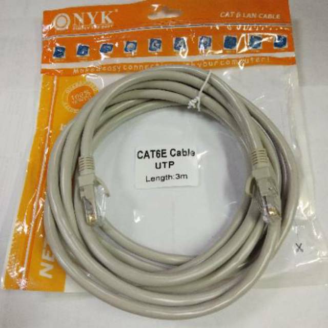 Nyk Kabel LAN 3Meter Cat6 / Kabel UTP 3Meter Cat6