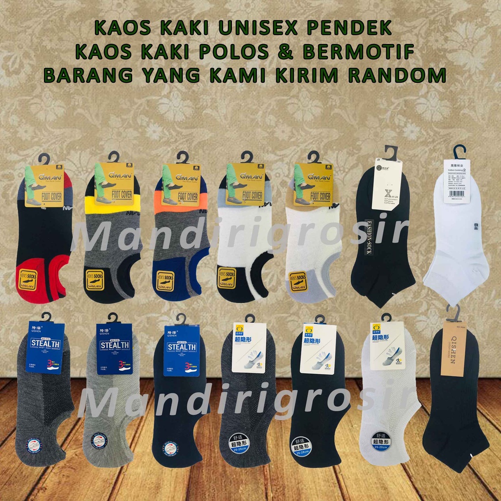 Kaos Kaki Pendek * Kaos Kaki Unisex * Kaos Kaki Semata Kaki * Kaos Kaki Polos &amp; Motif