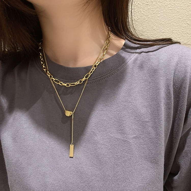 Metal Chain Necklace Accessories Pendants Korea Simple Temperament Retro