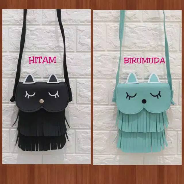 FUKORO SLING PHONE BURUNG HANTU OWL SLING BAG LUCU TAS RUMBAI CEWEK