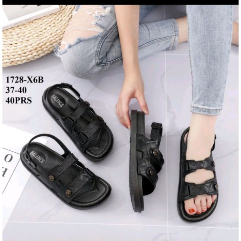 ⭐Promo Big Sale ⭐Sandal Gladiator Wanita Terbaru Karet Jelly 1728 || COD Sendal Tali⭐