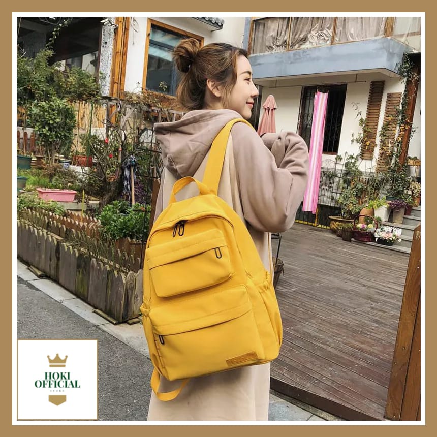 [COD] Tas Ransel Wanita Desain Vintage Tas Wanita Colorfull Tas Sekolah Ada Slot Laptop HokiOfficial