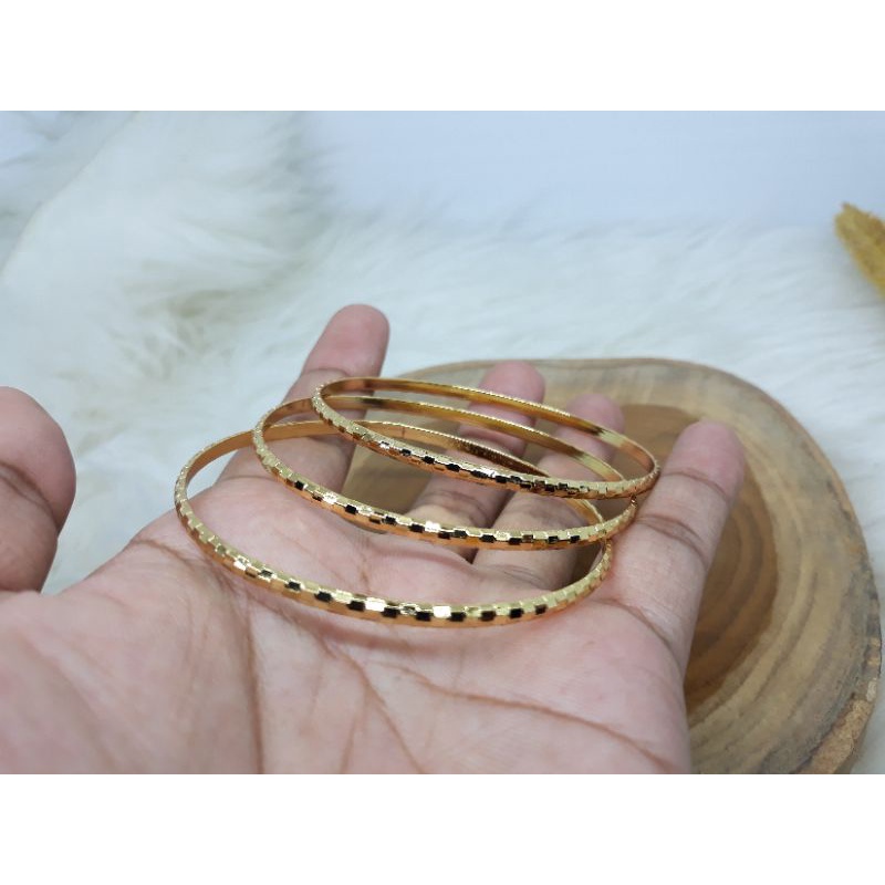 Gelang xuping gelang keroncong dewasa lapis emas gold