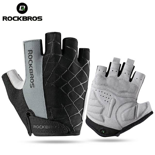 Rockbros Sarung Tangan Half Finger Anti-Skid Size L - S109 - Black