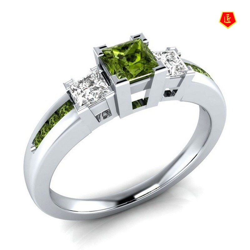 [Ready Stock]Blue Topaz Ring Creative Simple Fashion Temperament