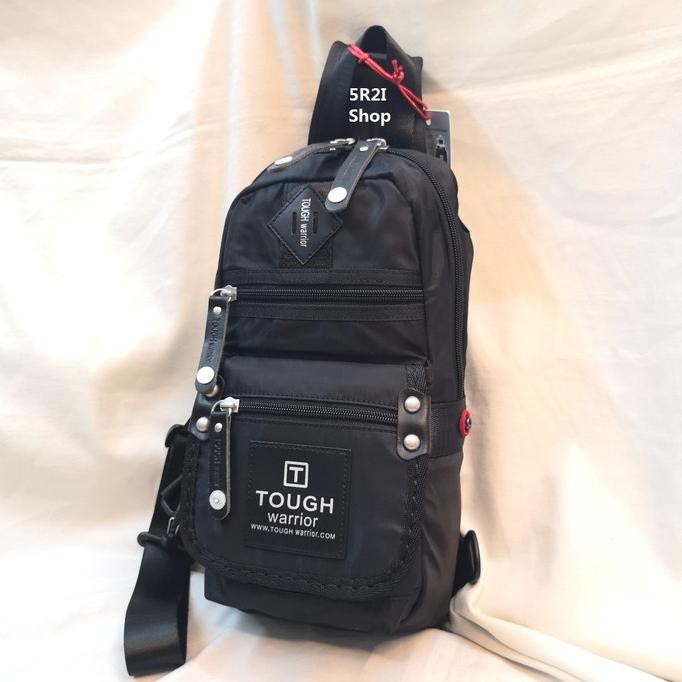 Lucu Tough Warrior Waist Bag 6751 Tas Selempang Tough Warrior Army - Hitam Limited