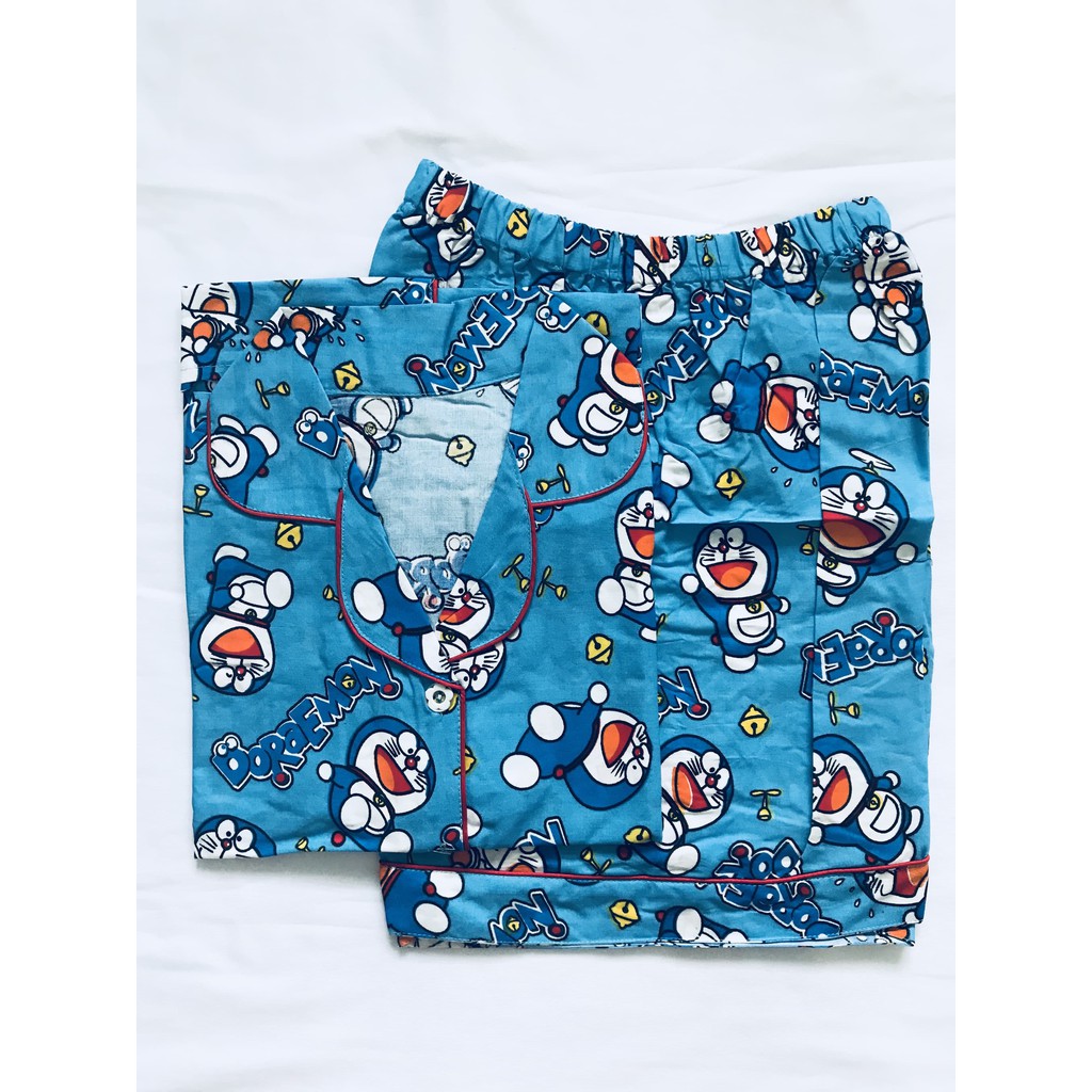Baju Tidur HNI481 baju tidur piyama dewasa doraemon celana pendek 161 Terpopuler