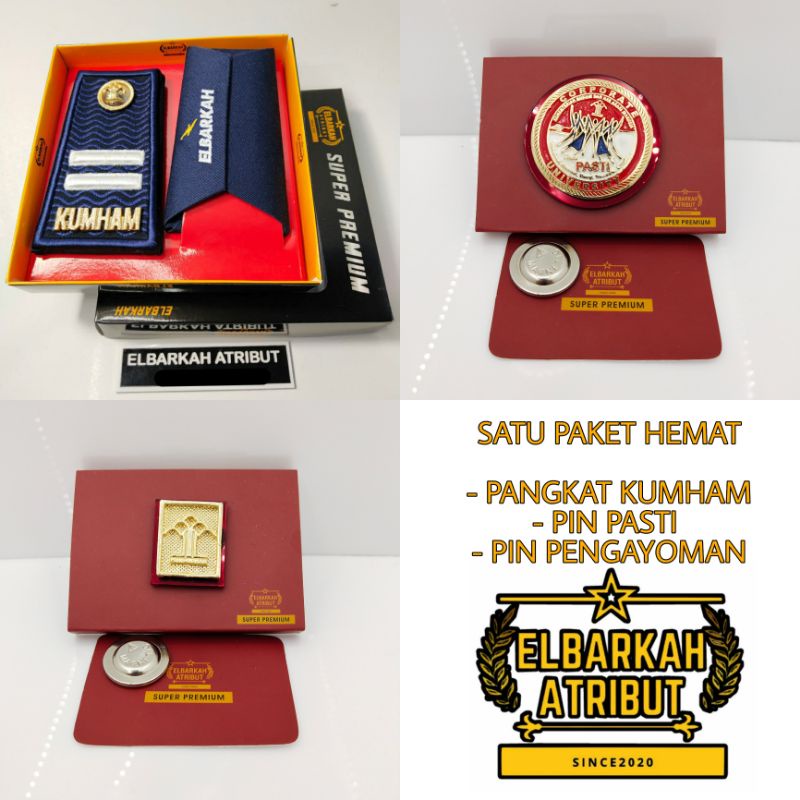 SATU PAKET HEMAT PANGKAT KUMHAM 2B + PIN PASTI + PIN PENGAYOMAN