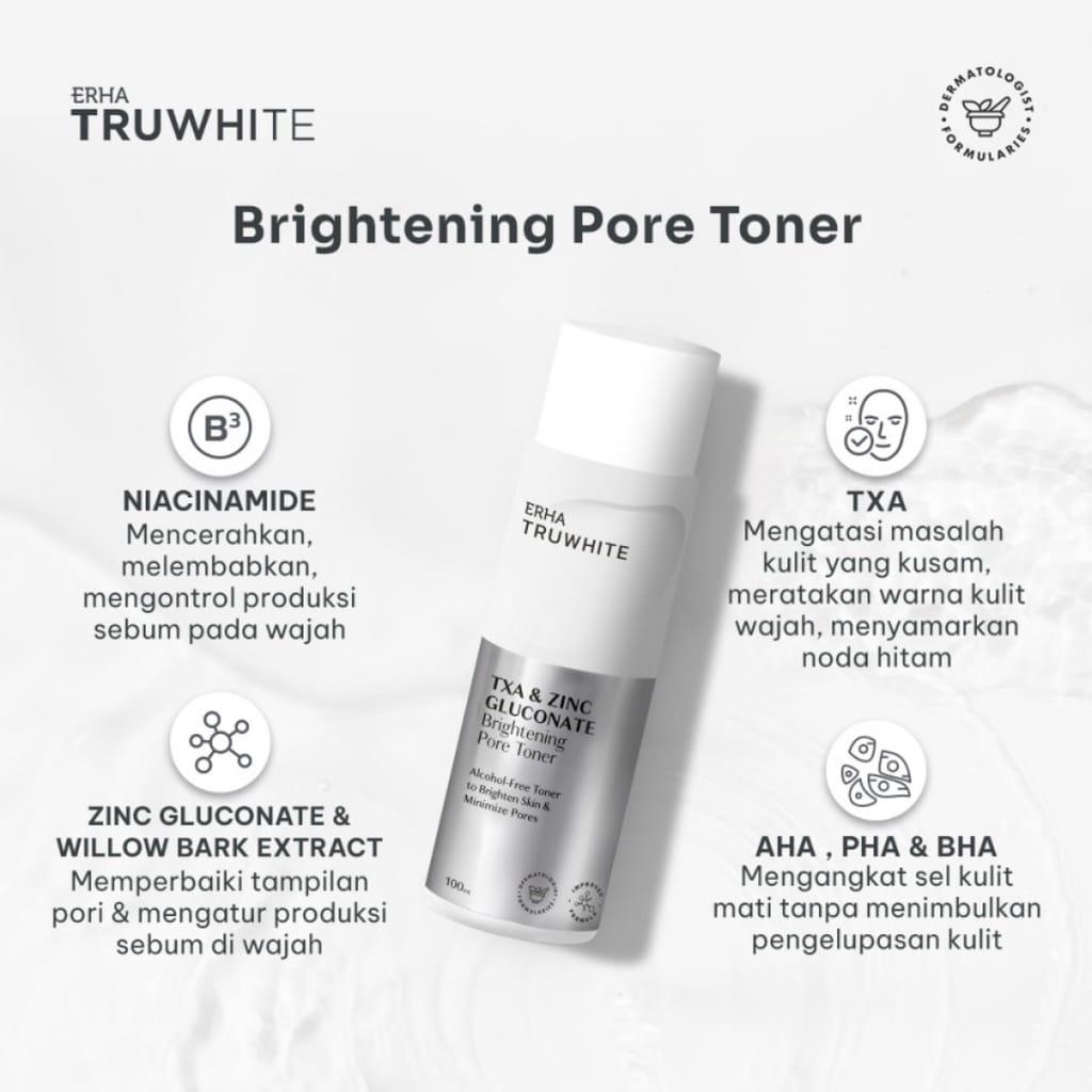 ERHA TRUWHITE NIACINAMIDE &amp; TXA BRIGHTENING TONER 100 ML @MJ