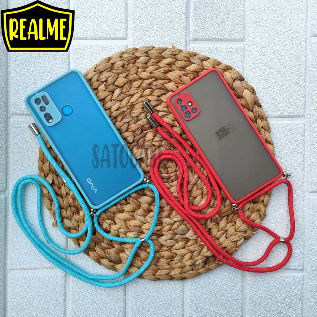 Case Lanyard Sling Handphone Realme C20 C21 C25 C25Y C21Y