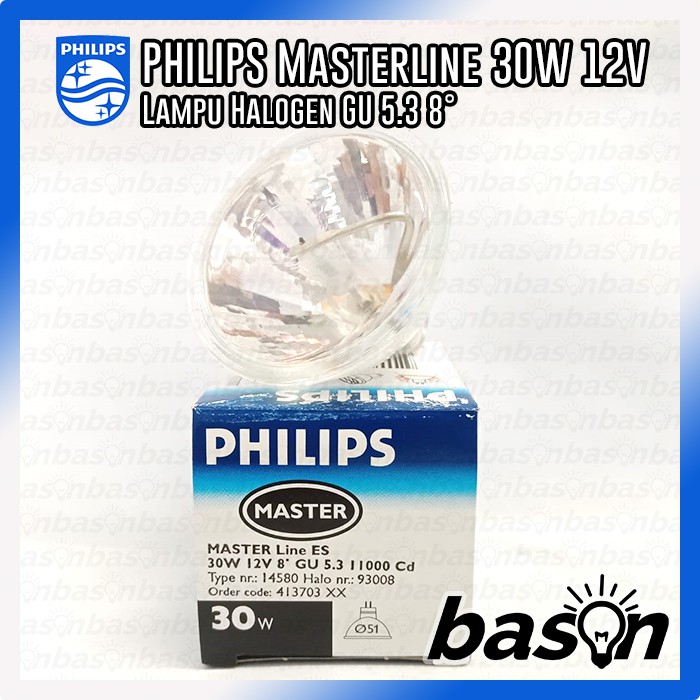 PHILIPS Masterline ES 30W 14580 8D MR16 - Lampu Halogen 12Volt