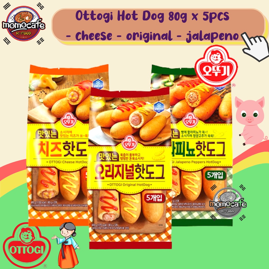 

Ottogi Corn Dog Hot Dog 400g - Aneka Corn Dog 5pcs Made In Korea
