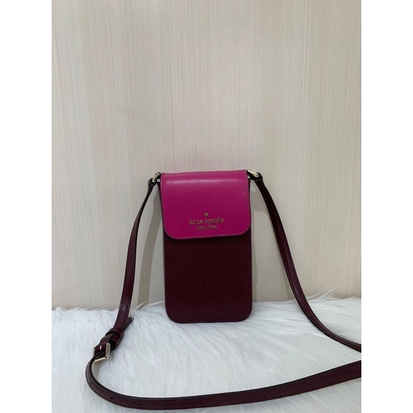 sling HP / tas HP KATE SPADE KATESPADE pink maroon preloved pribadi