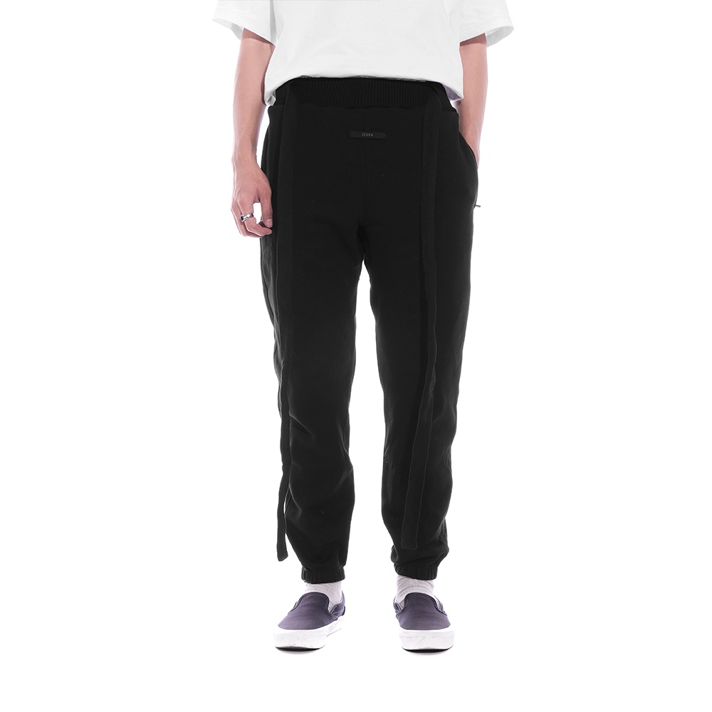 FOG X ZGN Logo Belt Jogger Pants Black