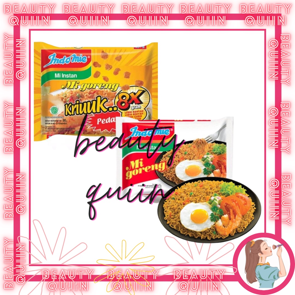 

Indomie Mie Instan / Indomie Goreng / Indomie Kuah / Indomie Soto / Indomie Ayam Bawang / Indomie Kari Ayam