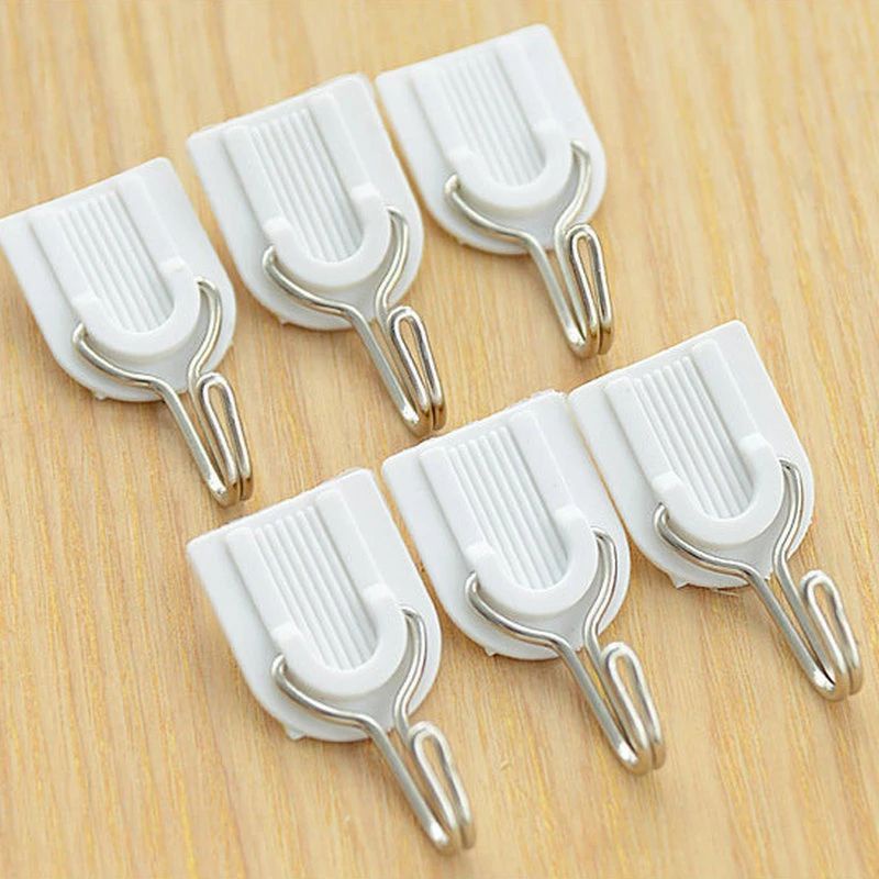 Self Adhesive Hooks Stick On Wall Hanging Door Bathroom Kitchen Hanger Tool