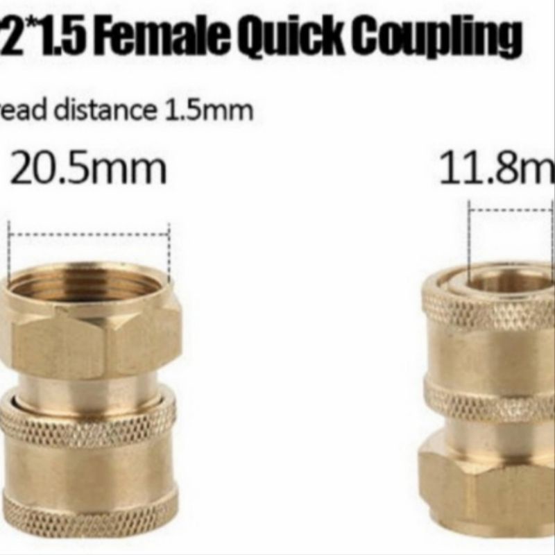 FEMALE QUICK CONNECTOR M22 / DRAT DALAM QUICK RELEASE M22
