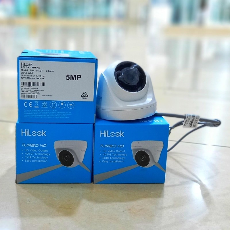 PAKET CCTV HILOOK 5MP DVR 8 CHANNEL 4 KAMERA SIAP PASANG