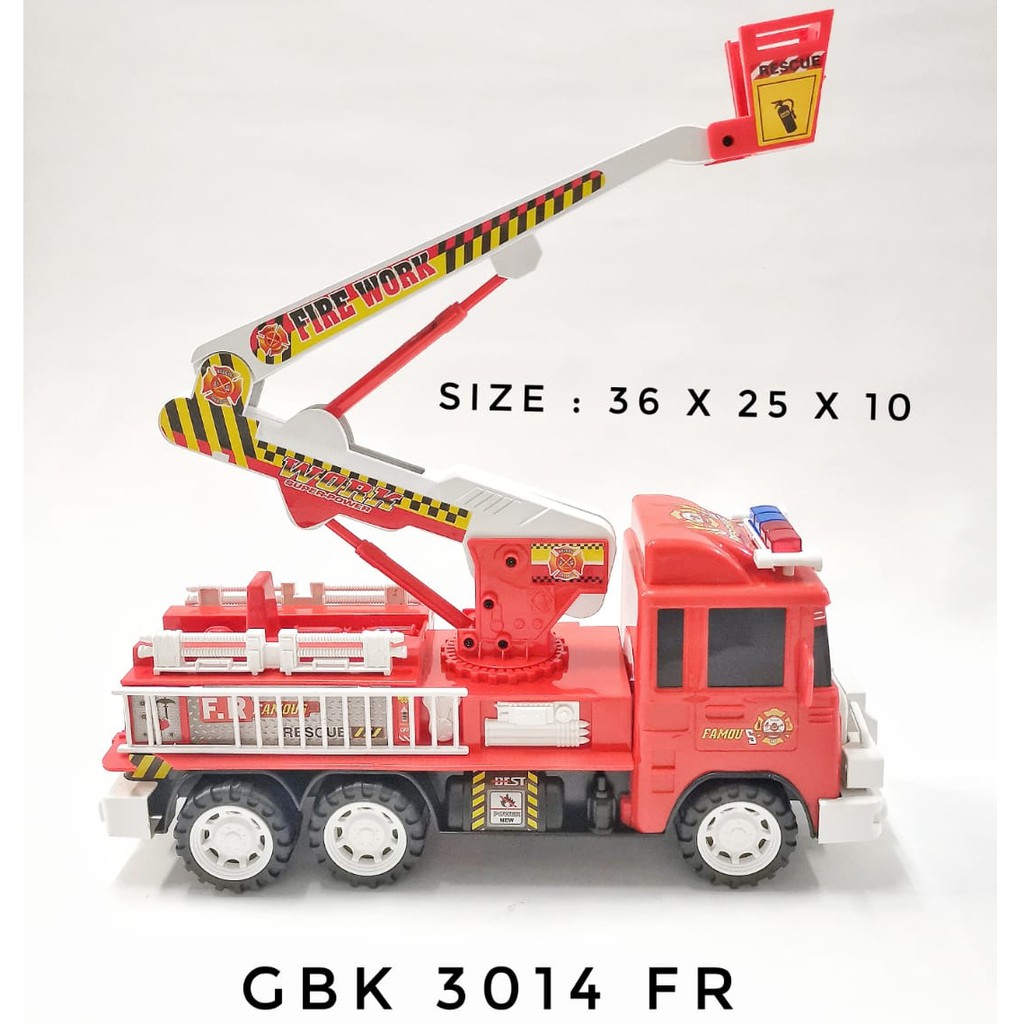 Mainan Anak Mobil Pemadam Kebakaran Friction GBK 3014 FR / Fire Truck