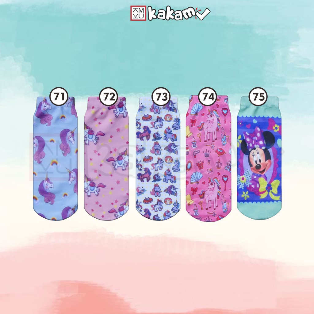 Kaos Kaki Printing Anak Karakter D