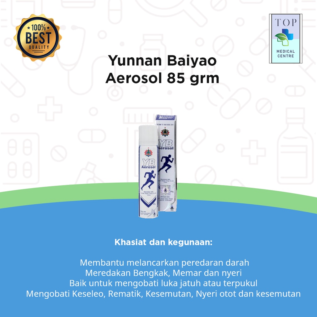 Yunnan Baiyao - YB Aerosol 85g (Spray) - Obat Keseleo & Rematik