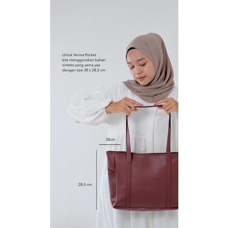 TOTE BAG 100rb DAPAT 3/ TAS KERJA/ Code SHOPER VERINA POCKET