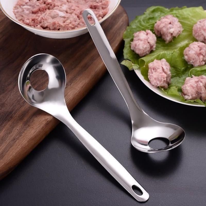 Sendok pembuat bakso stainless steel cetakan bakso meat ball maker mold dapur kitchen pastry bakwan