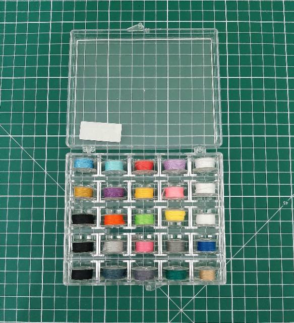 Set Spool/Bobbin Transparan + Benang (Mesin Jahit Portable)