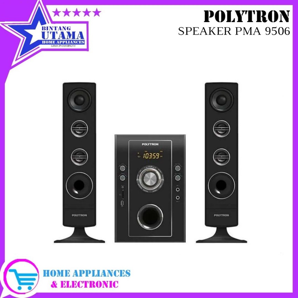 (COD) SPEAKER POLYTRON PMA 9526 / PMA9526 / PMA-9526  [BLUETOOTH / AUX / USB / KARAOKE] SPEAKER TOWE
