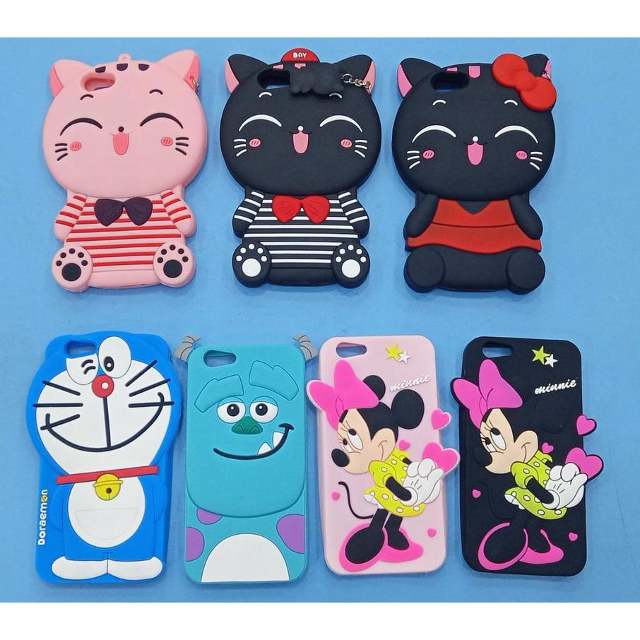 Silikon Boneka 3D Karakter Vivo V7 / V7 Plus
