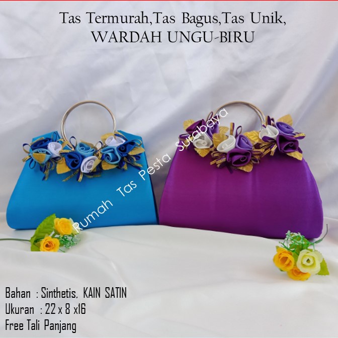 PAKET TAS PESTA WARDAH MODEL CLUTH DAN SELEMPANG , 2 TAS ONGKIR 1KG  TAS TERLARIS