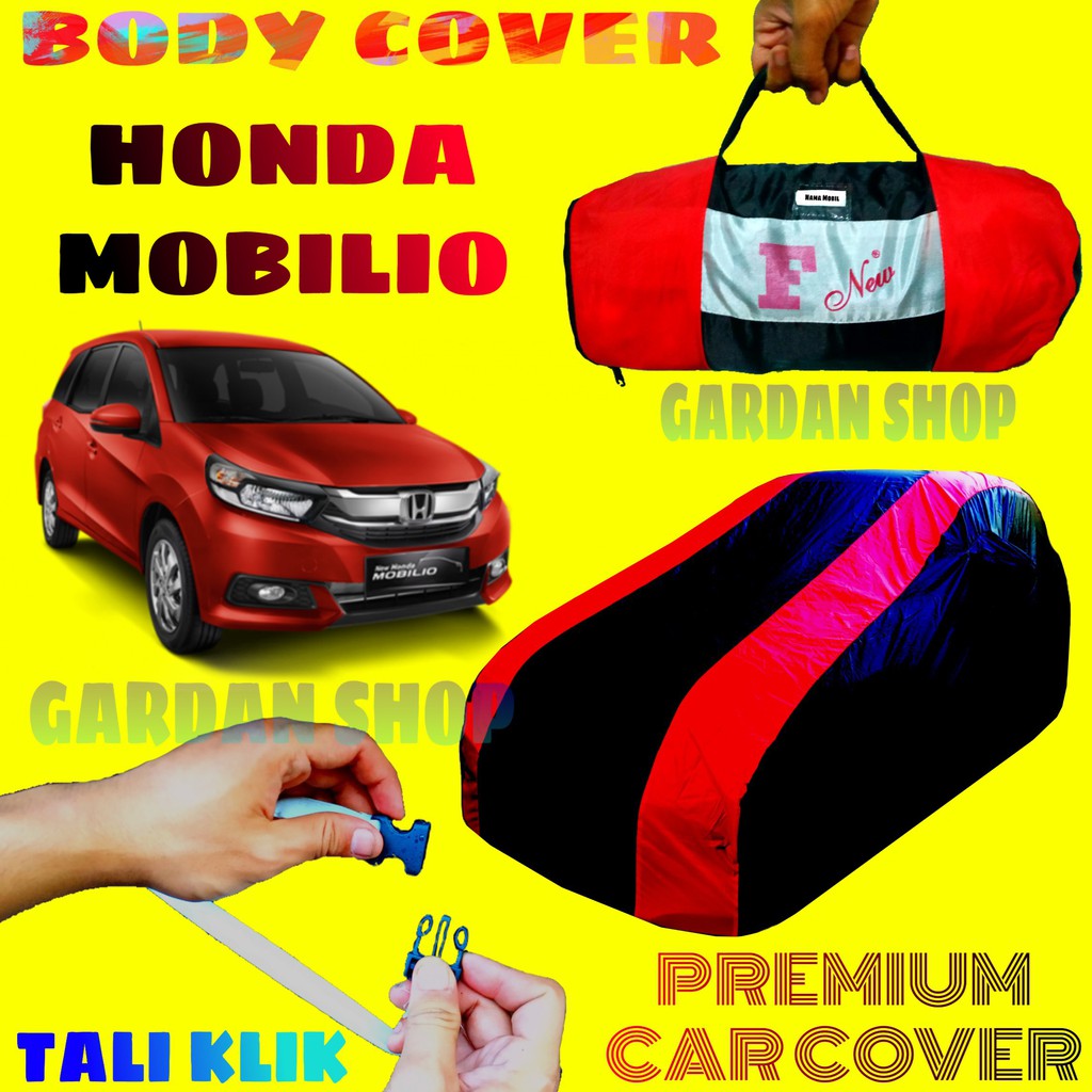 Body Cover HONDA MOBILIO Sarung MERAH Penutup Pelindung Bodi Mobil Mobilio Waterproof PREMIUM Cover