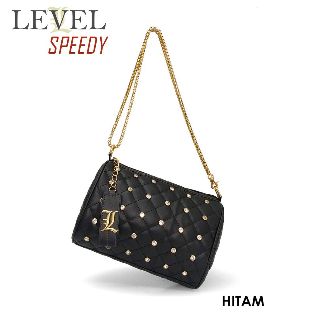 FASHIONSTOREKU TAS LEVEL SPEEDY STUD DIAMOND FASHION IMPORT BATAM WANITA SLING BAG SELEMPANG CLUTCH