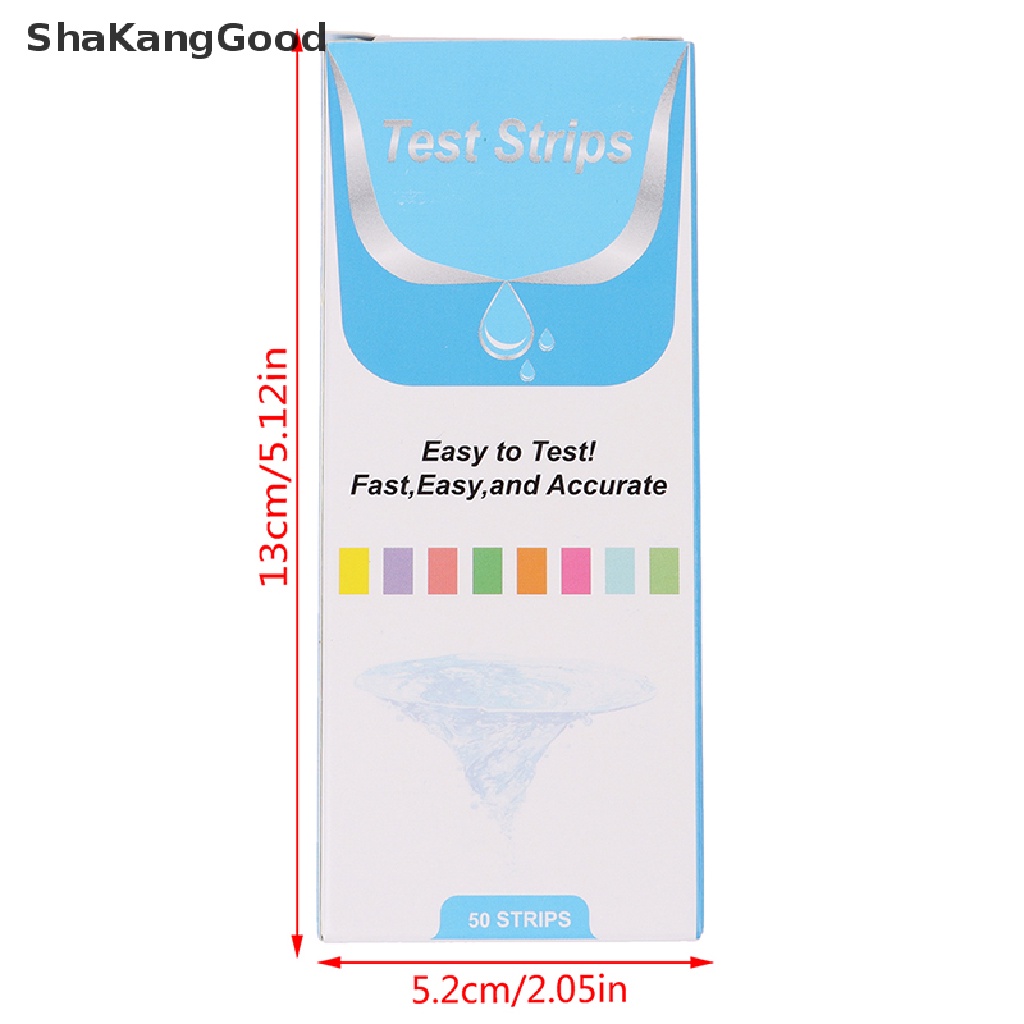 50 Pcs Kit Strip Penguji PH Air Tropis Nitrite Nitrit Nitrate 7 In 1 Untuk Akuarium Tangki Ikan
