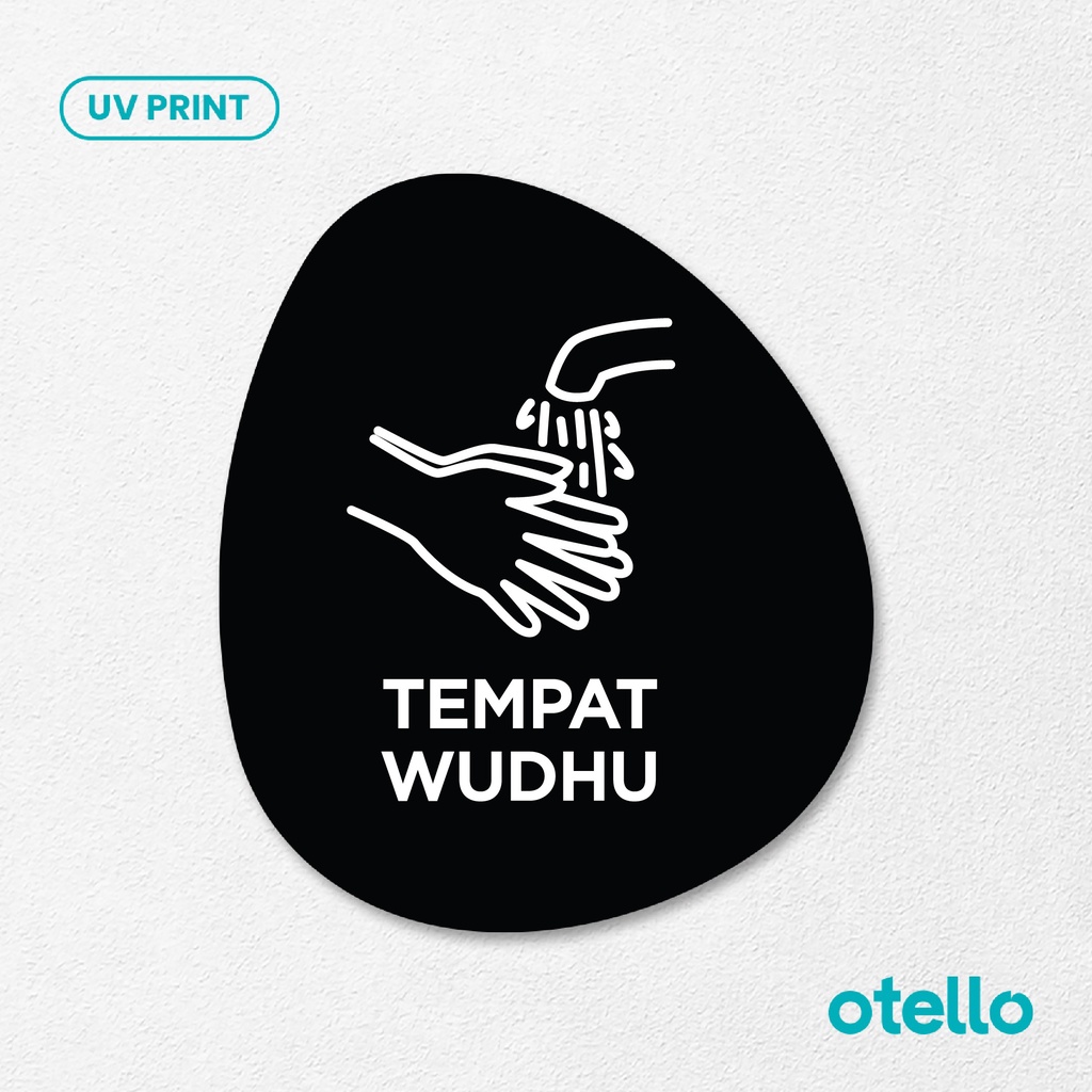 Tempat Wudhu Sign Board Akrilik Tempel Dinding Papan Acrylic Restoran Dinding Petunjuk Toko Cafe