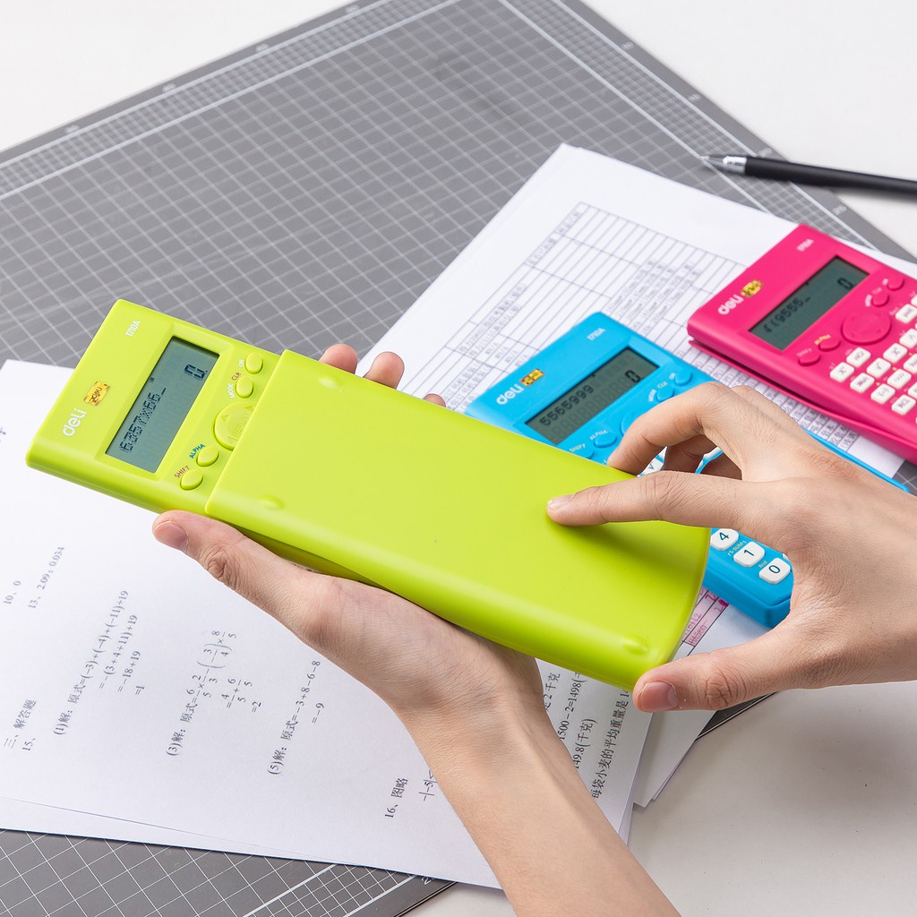 

DELI Scientific Calculator/Kalkulator 240 Fungsi/ 10+2 Digits Display besar garansi 3 tahun E1710A