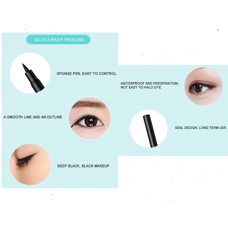 Eyeliner spidol kosmetik / makeup stereo anti air tahan keringat