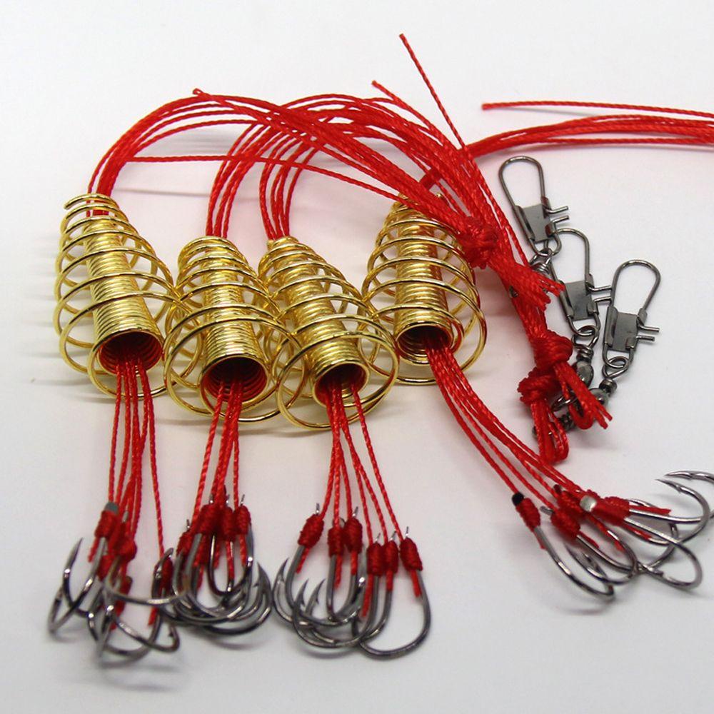 Lanfy Fishinghooks Tajam Aksesoris Memancing Kait Meledak Baja Karbon Tinggi Anti Berliku Umpan Perangkap Feeder Springs Fishing Bait Hooks