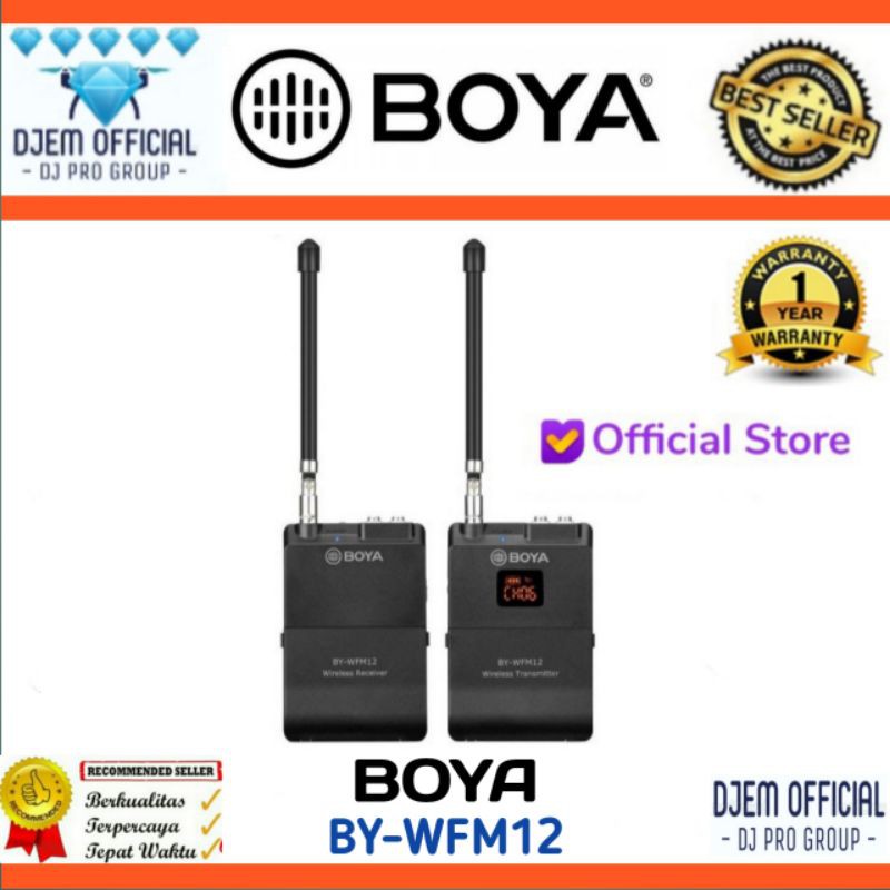 BOYA BY-WFM12 VHF Wireless Microphone Camera Smartphone Mic Boya BY WFM12 Mic Boya WFM 12