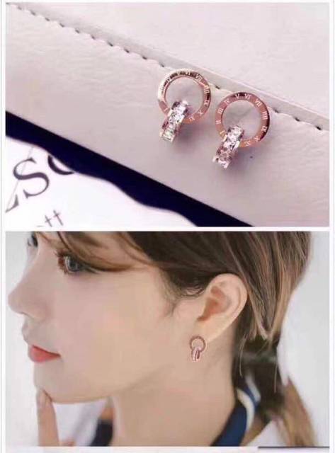 Anting titanium simple with diamond