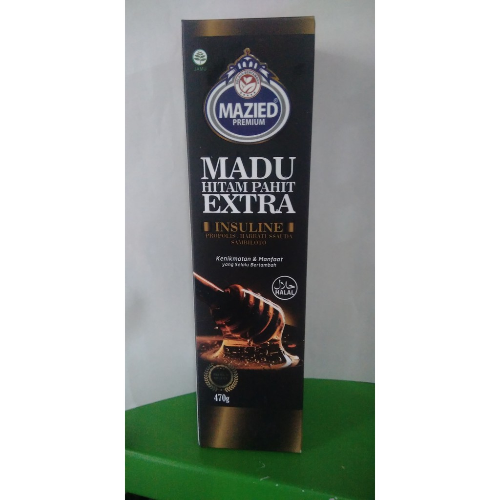 

Mazied 470 gr Madu Hitam Pahit Extra Insulin Habbatussauda Propolis Sambiloto