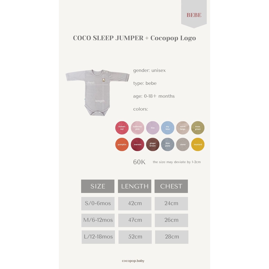Cocopop Baby Coco Sleep Jumper