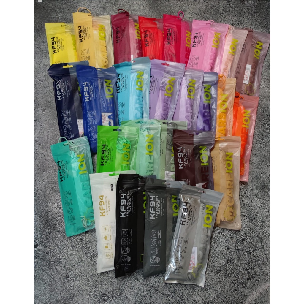 MASKER KF94 WE MASK ISI 10PCS Masker KF94 4Ply isi 10 duckbill Careion wemask MASKER Korea MURAH ISI 10