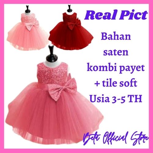 Baju Dress Natal Trend Kekinian Anak Perempuan Umur 3 4 5 Tahun Modern Trendy Mewah Murah Terbaru 20