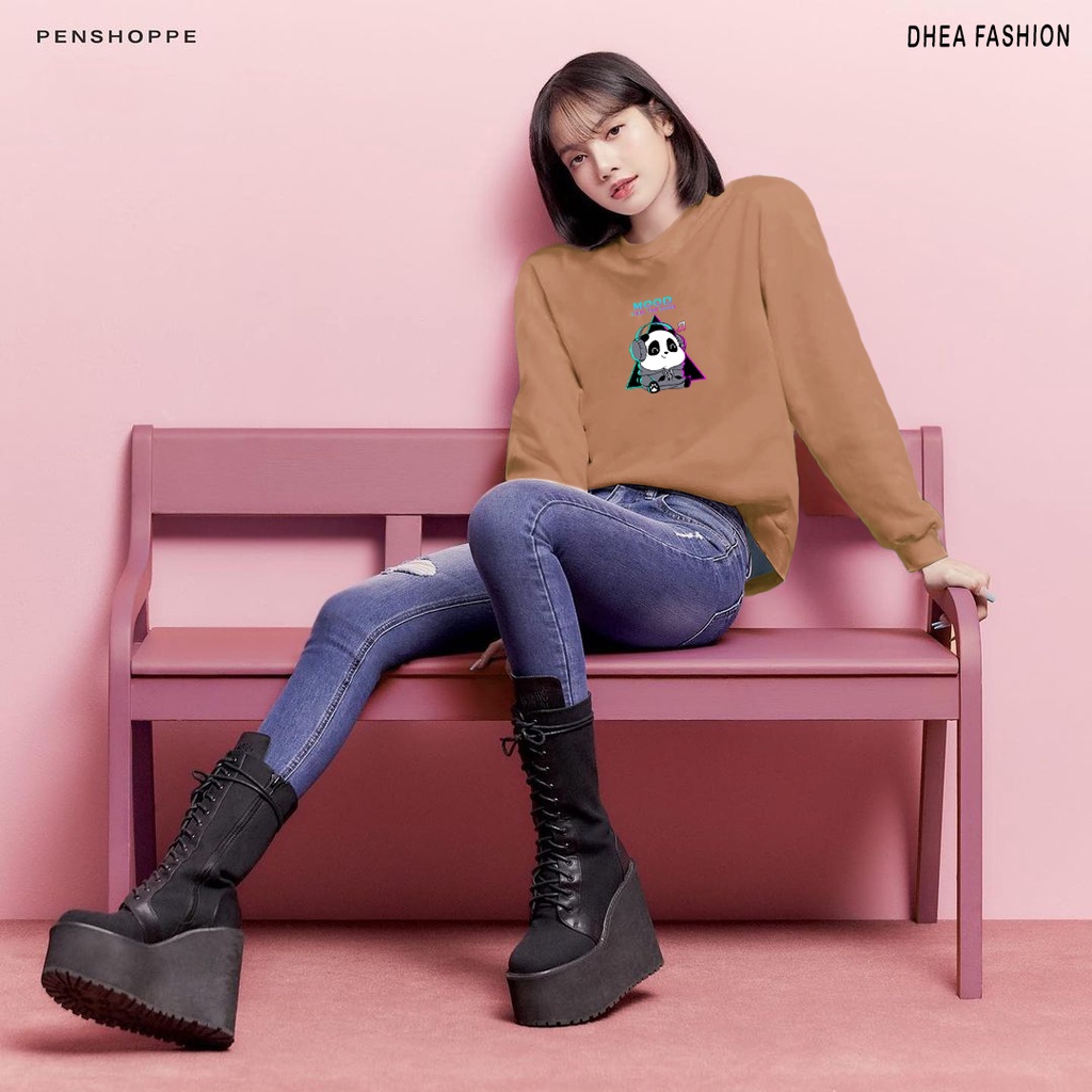 Panda Mood Feel The Song Sweater Unisex | Dhea Fashion