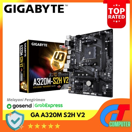 Gigabyte GA-A320M-S2H-V2 (AM4, AMD Promontory B350, DDR4, USB3.1, SATA