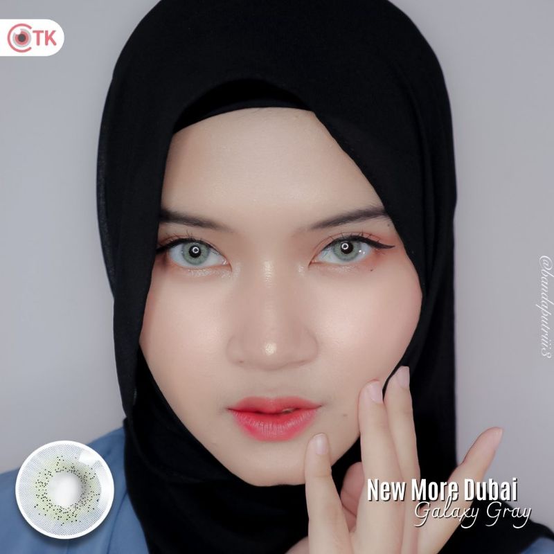 Softlens NEW MORE DUBAI 14.5 MM GALAXY GREY MINUS -0.50 S.D -6.00 by CTK